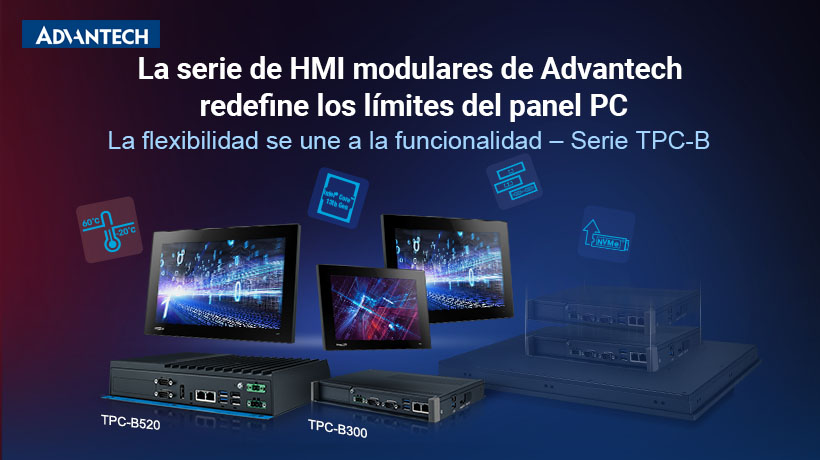 La serie de HMI modulares TPC-B de Advantech redefine los límites del panel PC